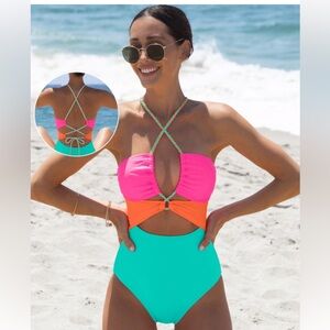 Popvil Colorblock One Piece swimsuit